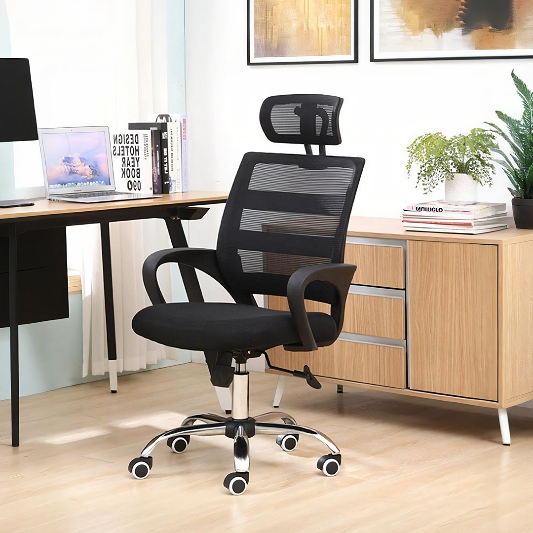 Chaise de bureau Herman, noir 