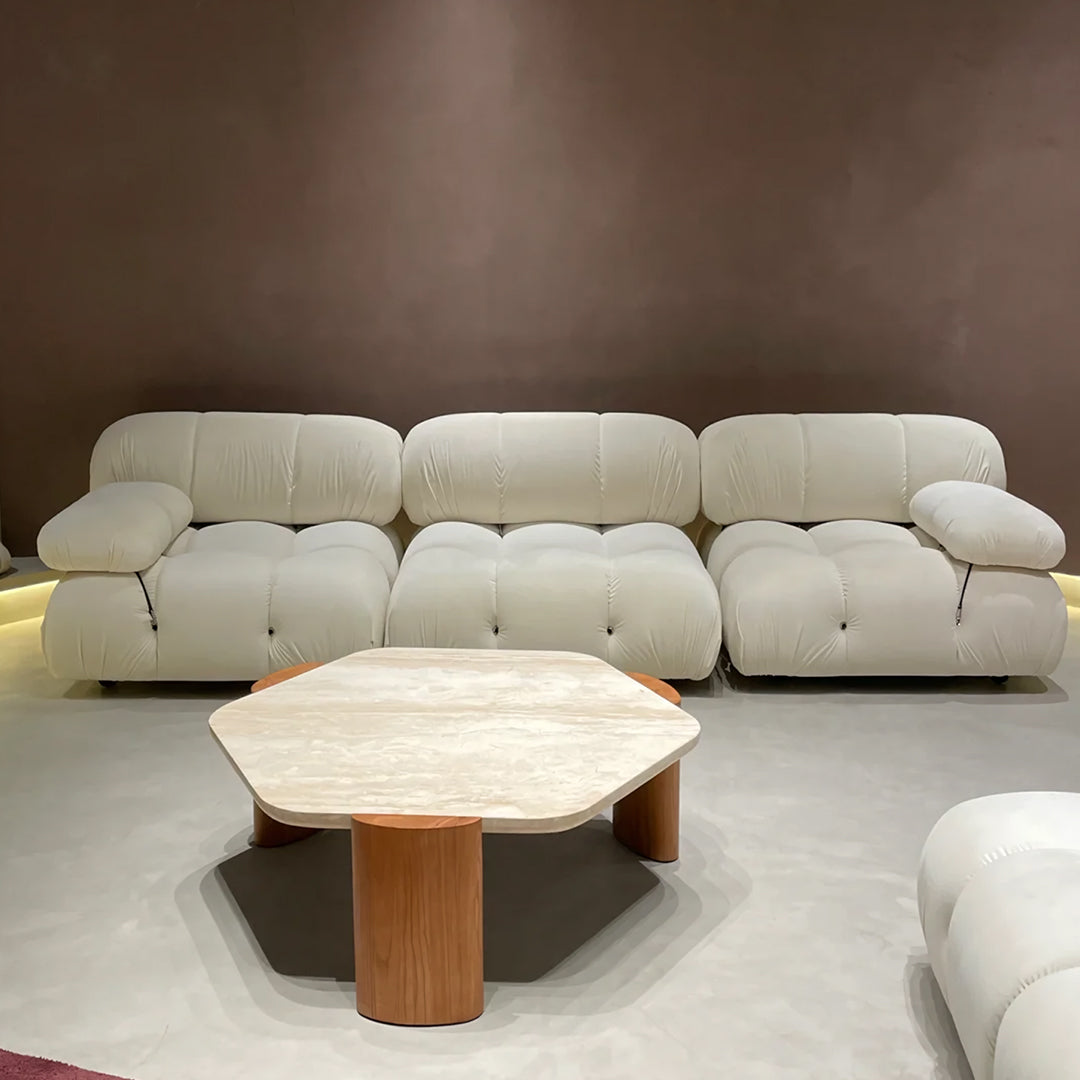 B&amp;B Italia Sofá Estilo Camaleonda, Sofá de Tres Plazas, Sofá Modular, Terciopelo 