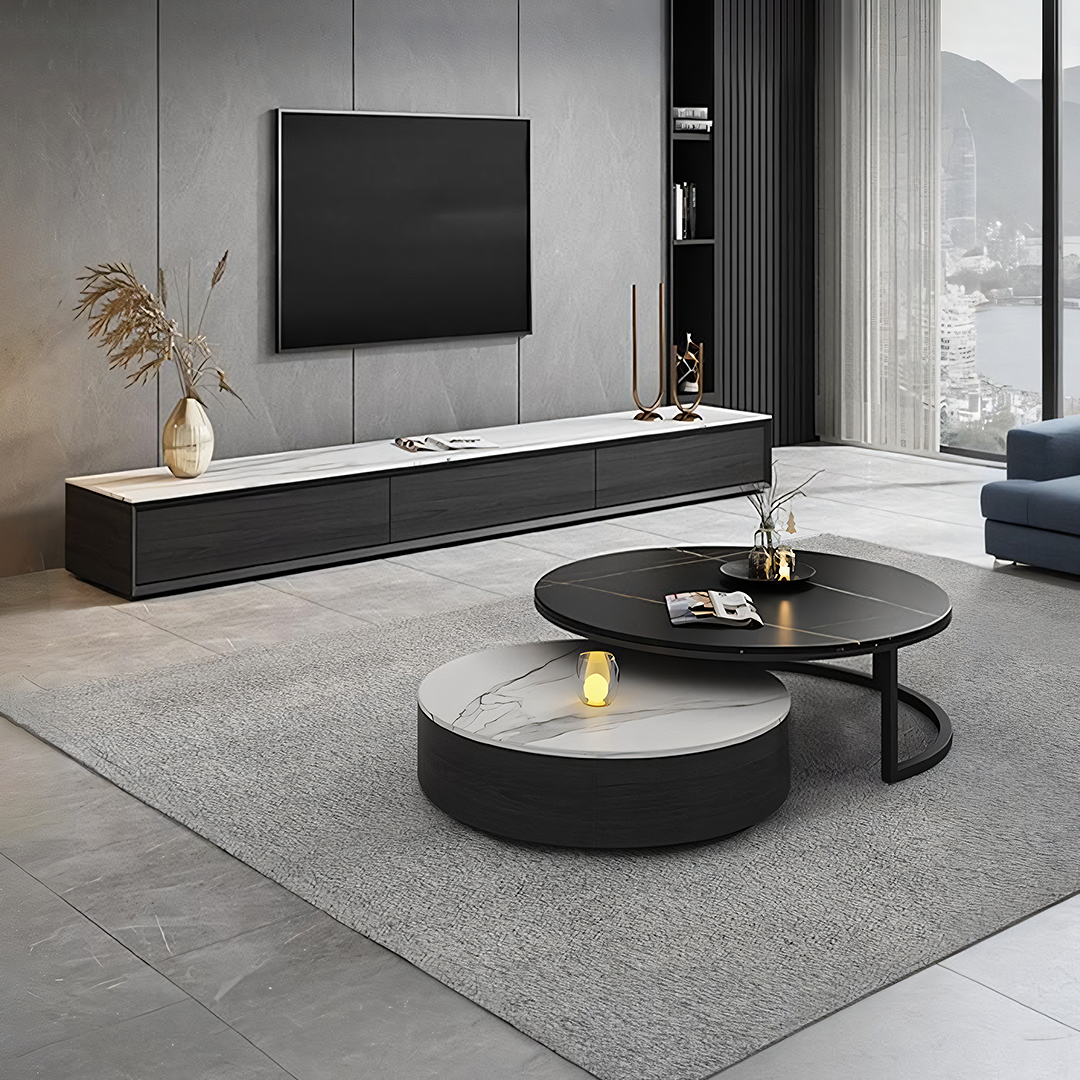 Kahoo Nesting Coffee Table, TV Stand, Sintered Stone-Weilai Concept-Weilai Concept