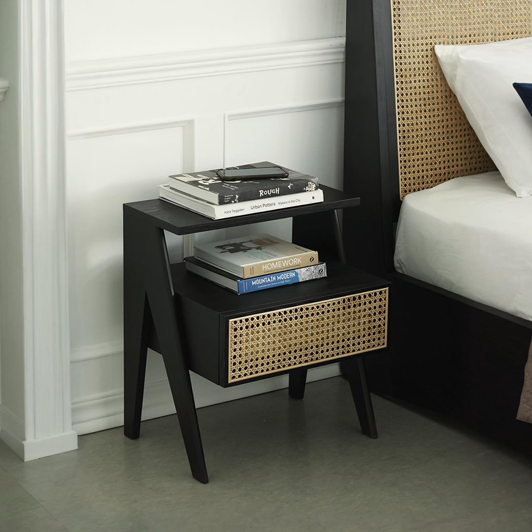 Lambeth Bedside Table, Black-Weilai Concept-Weilai Concept