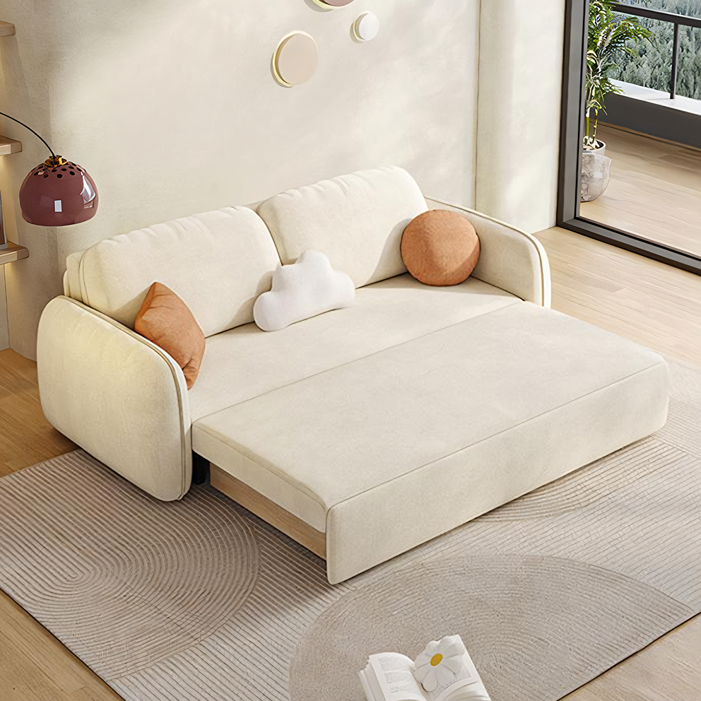 Lunana Two Seater Sofa Bed With Drawer-Weilai Concept-Weilai Concept