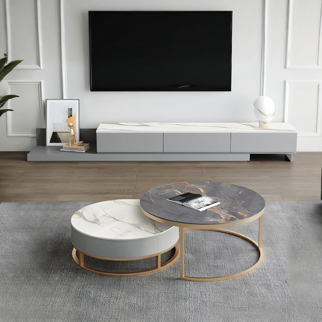 Lvinta Grey TV Stand, Wood-Weilai Concept-Weilai Concept