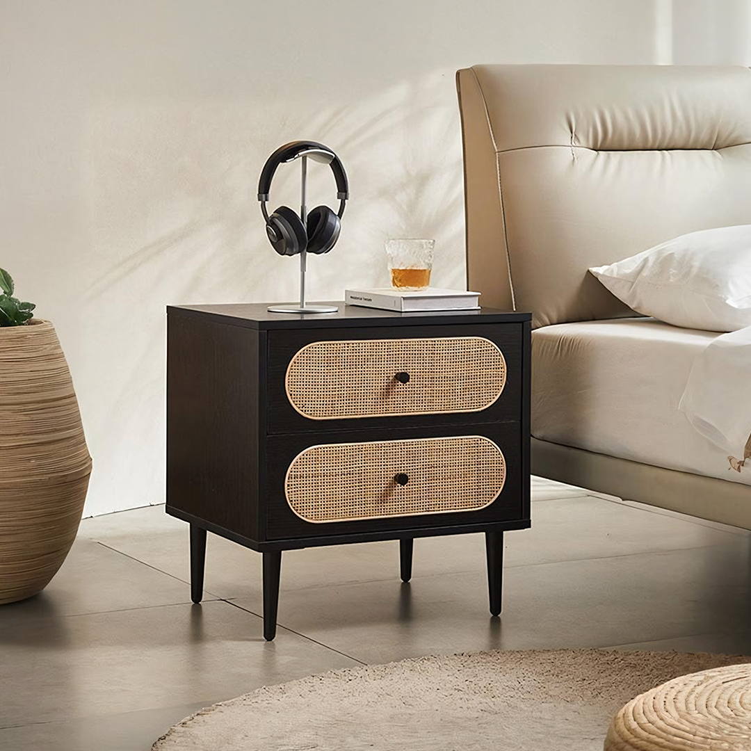 Matthew Bedside Table, Rattan-Weilai Concept-Weilai Concept