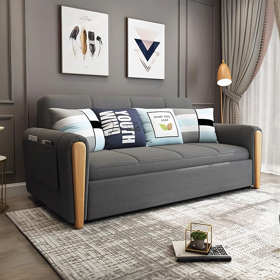 Mavis Two Seater Sofa Bed, Dark Grey