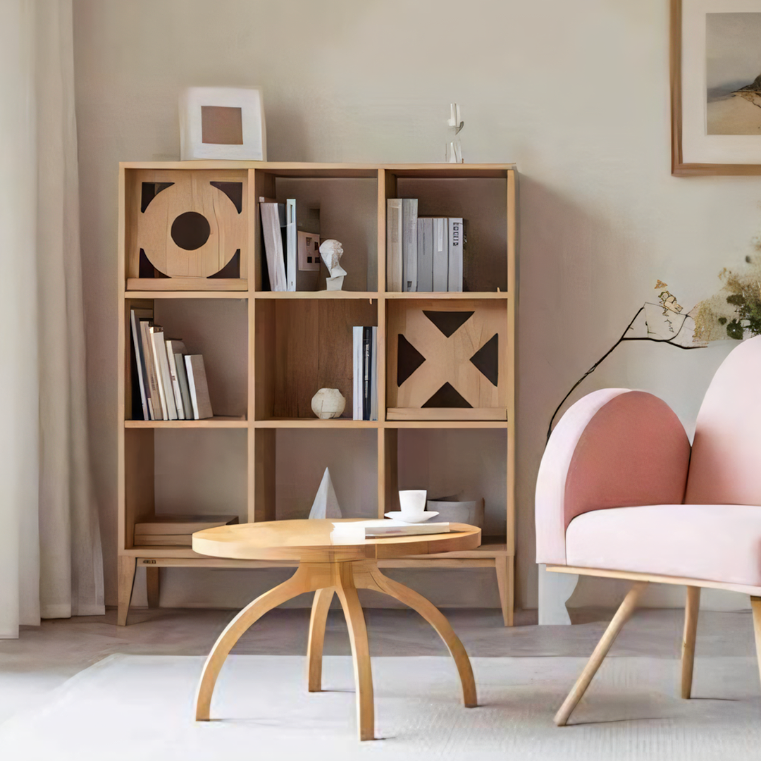 Maze Shelving Unit, Bookcase, Rosewood