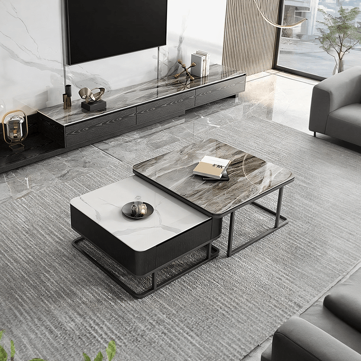Nathan Nesting Coffee Table Set, Sintered Stone coffee table