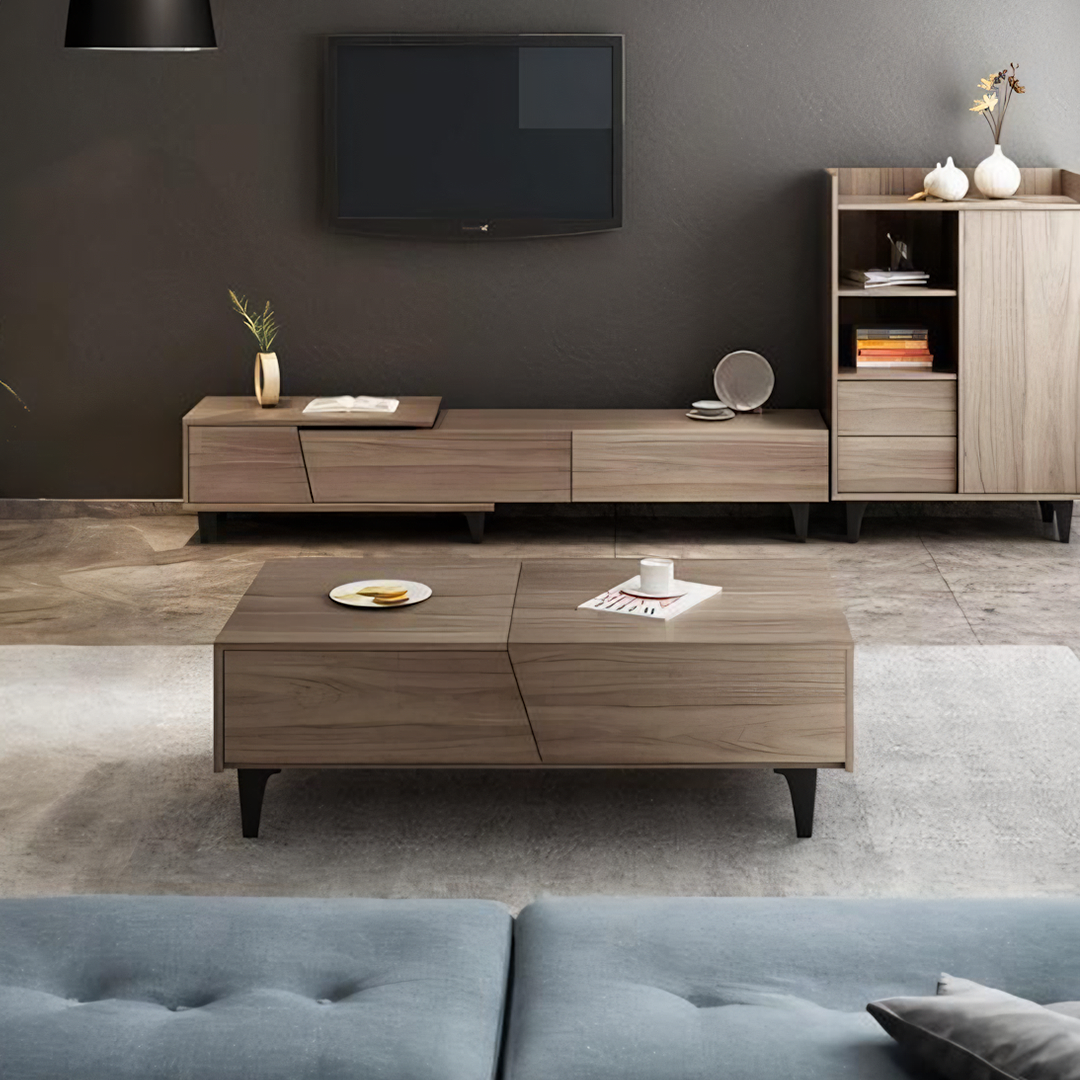 Noric Media Units, Extendable TV Stand, Coffee Table, Side Cabinet-Weilai Concept-Weilai Concept