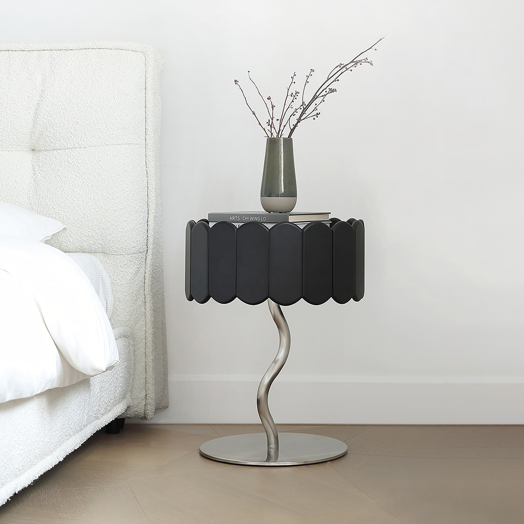 Sinclair Bedside Table, Black-Weilai Concept-Weilai Concept