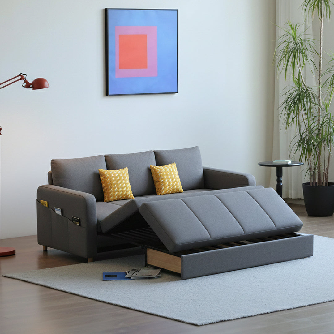 Sofá cama de dos plazas Gabriel, lino 