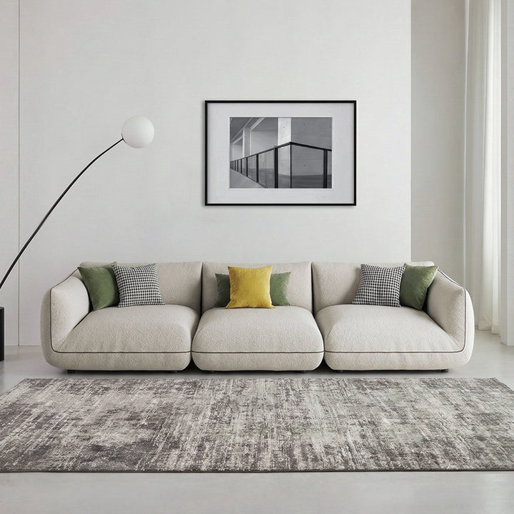 TOFU Agnes Three Seater Sofa, Modular Sofa, Suede sofa
