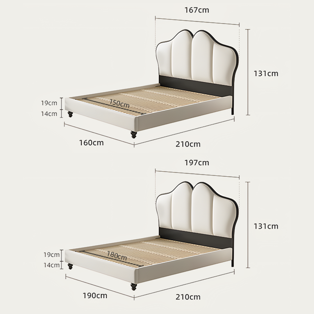 Tracy Cream King Size / Super King Size Bed, Cream