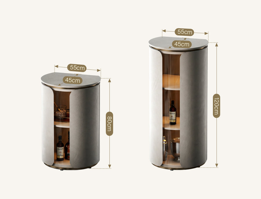 Triton Wine Rack And Wine Cabinet, Leather dimensions image