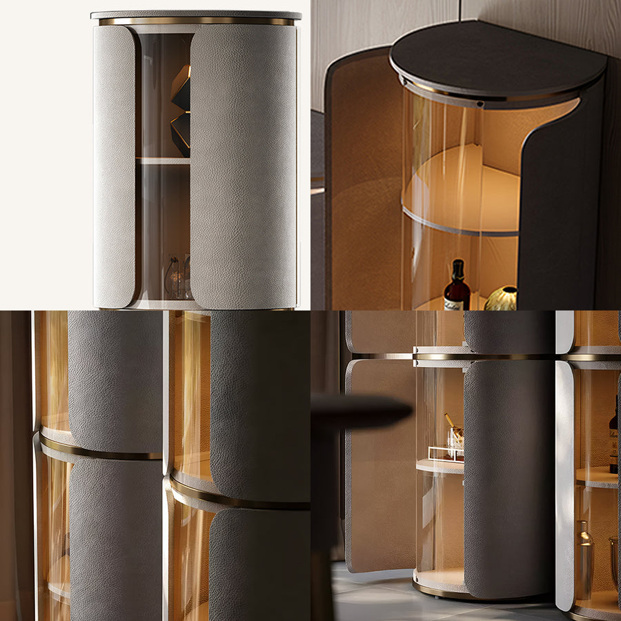 Triton Wine Rack And Wine Cabinet, Leather detail image