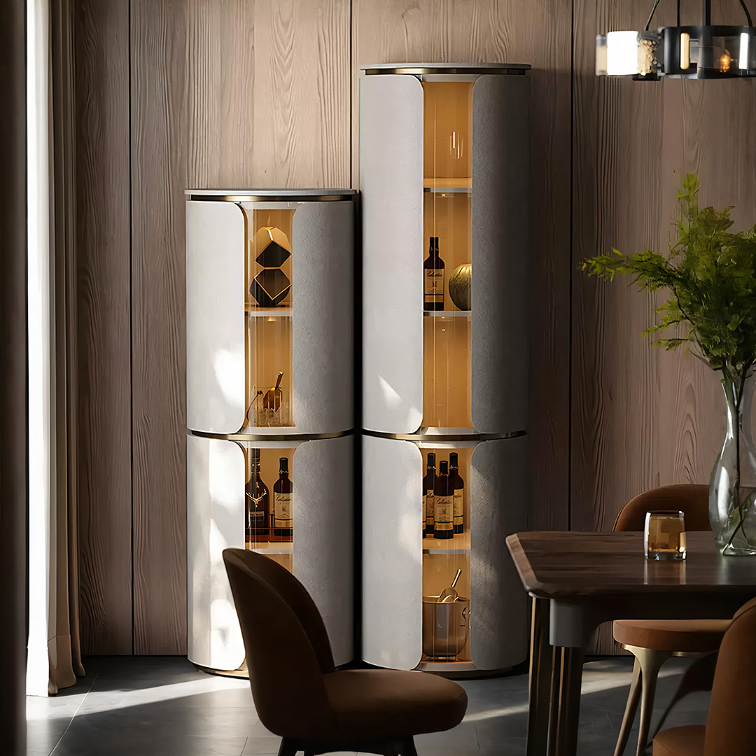 Triton Wine Rack And Wine Cabinet, Leather