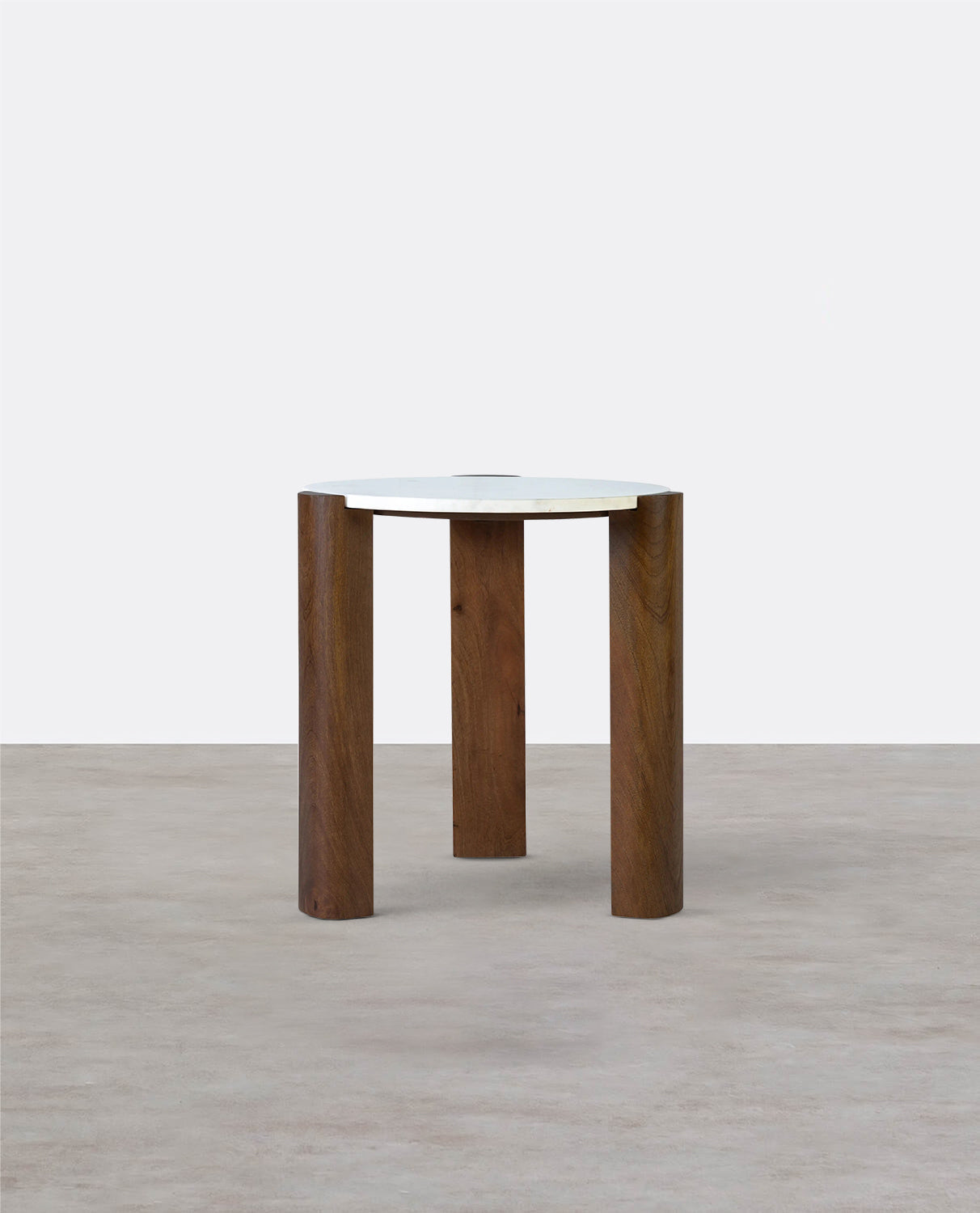 Bauman Round Side Table, Marble