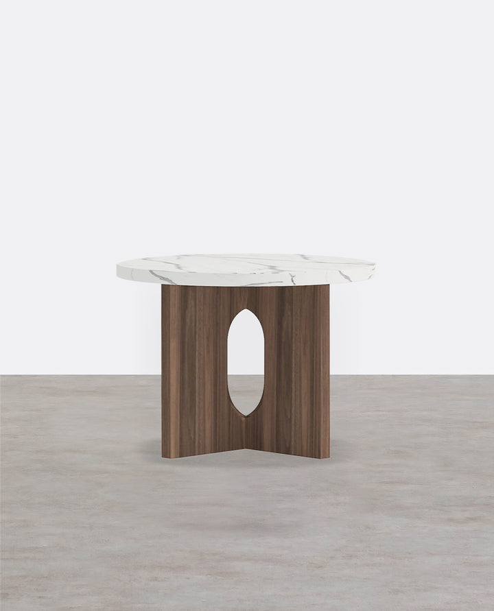 Caravaggio Round Side Table, Marble-Weilai Concept