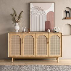 Celeste Rattan Sideboard, Pine Wood
