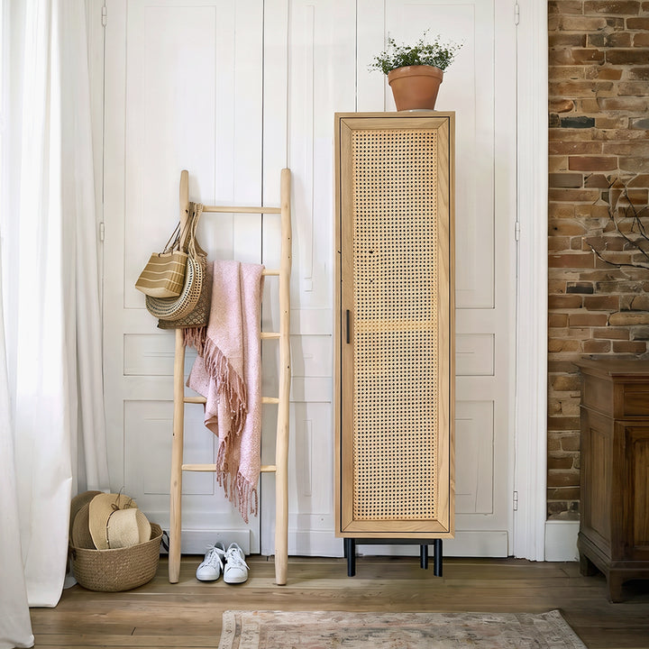 Armoire simple en rotin Uno G4, chêne