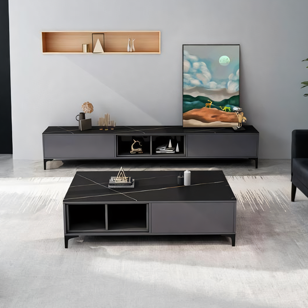 Wonardo TV Stand Set, Coffee Table, Sintered Stone-Weilai Concept-Weilai Concept