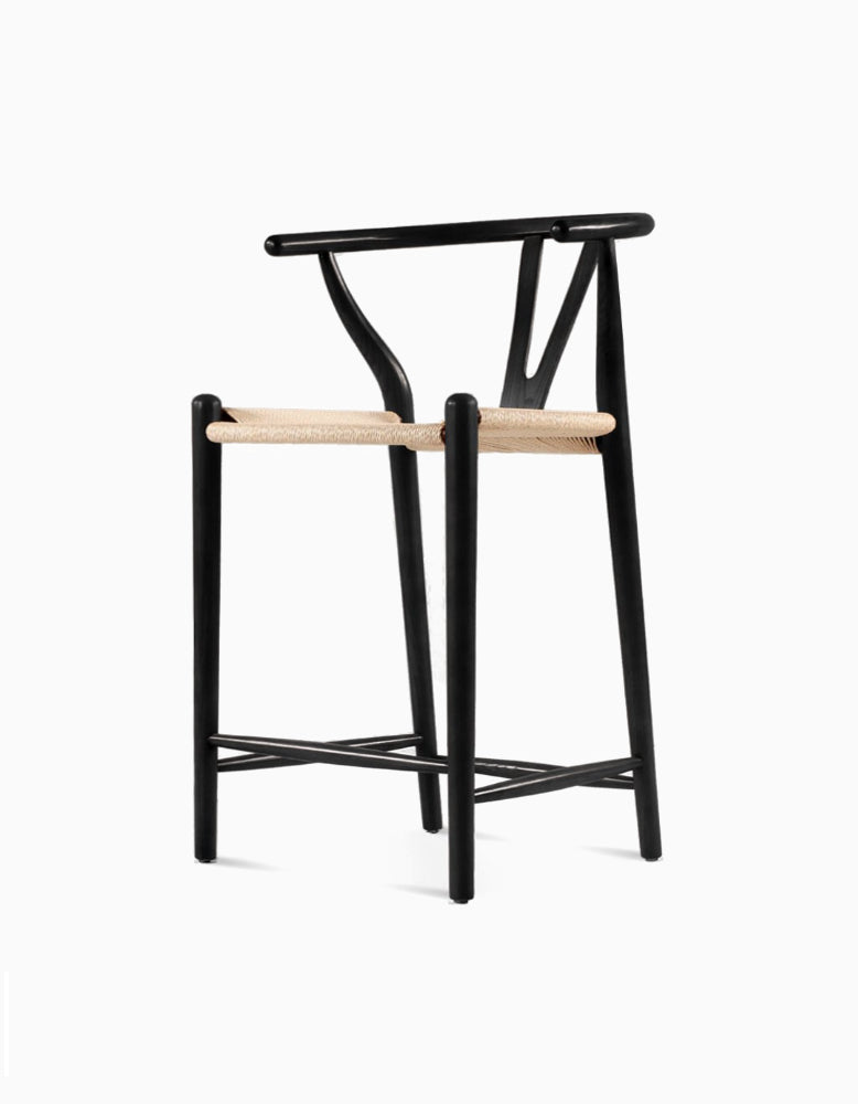 Wishbone Classical Bar Stool, Black Ash-DC Concept-Black-Weilai Concept