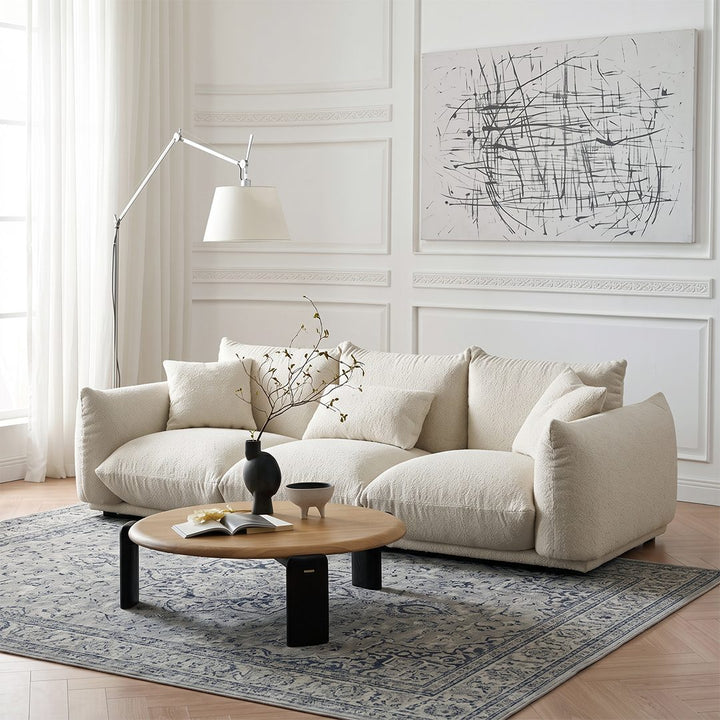 Isabella Two Seater, Three Seater Sofa, Boucle Or Velvet, White 产品图 13