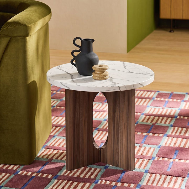 Caravaggio Round Side Table, Marble 产品图 10