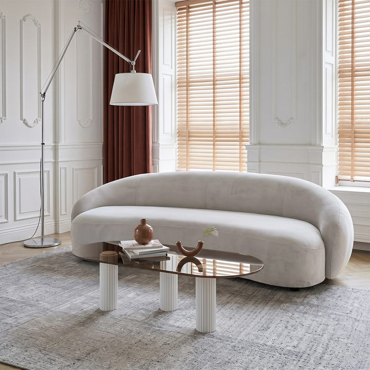 Julep Modern Curved Three Seater, Four Seater Sofa, Velvet 产品图 8