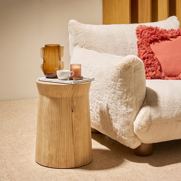 R16 Round Wooden Side Table, Oak 产品图 11