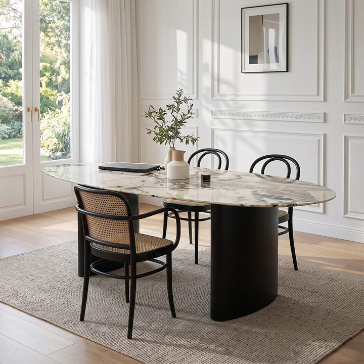 Tambo Oval Dining Table, Pebble Shape, Sintered Stone 产品图 6