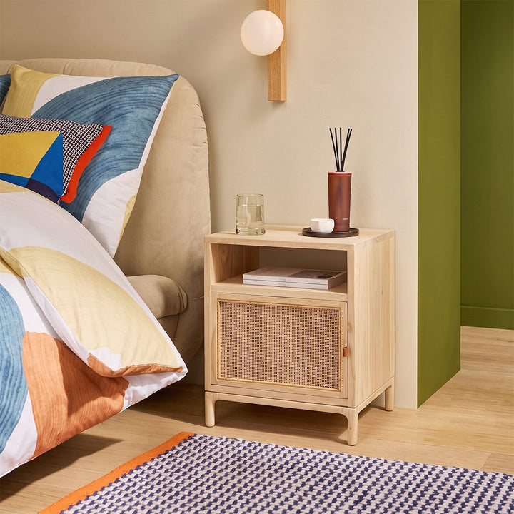 Cane Mini Side Table, Natural Rattan & Ash Esche Wood 产品图 8