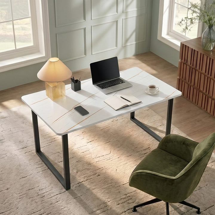 Casson Office Desk, Sintered Stone 产品图 15