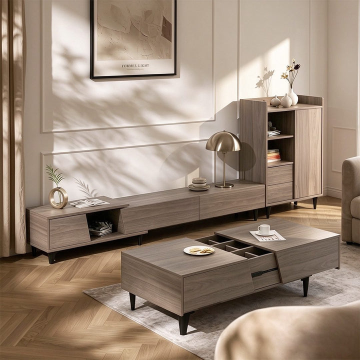 Noric Media Units, Extendable TV Stand, Coffee Table, Side Cabinet 产品图 10