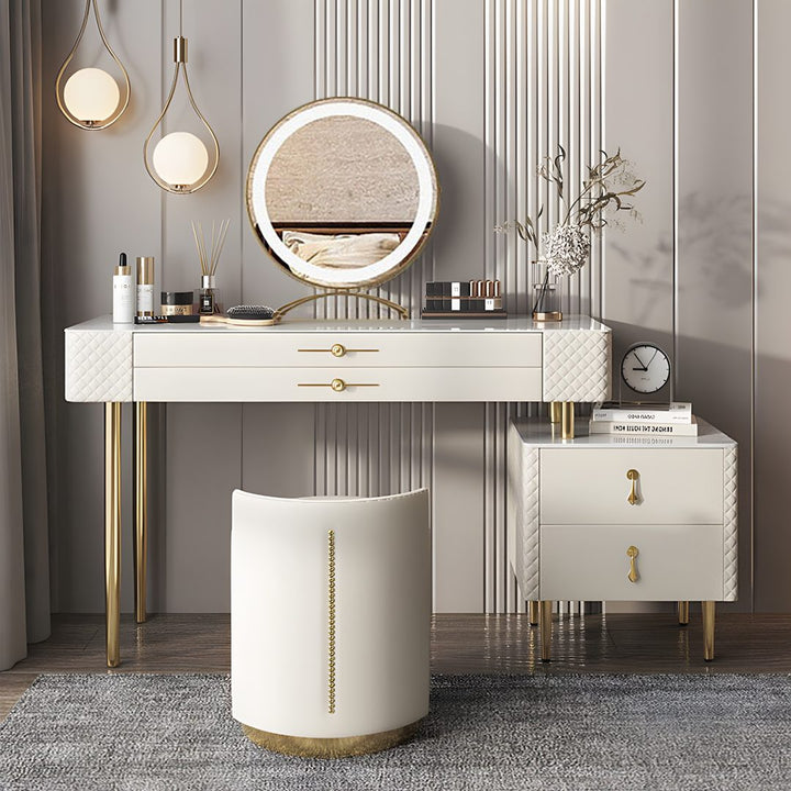 Prestigio Dressing Table With LED Mirror, Cream 产品图 10
