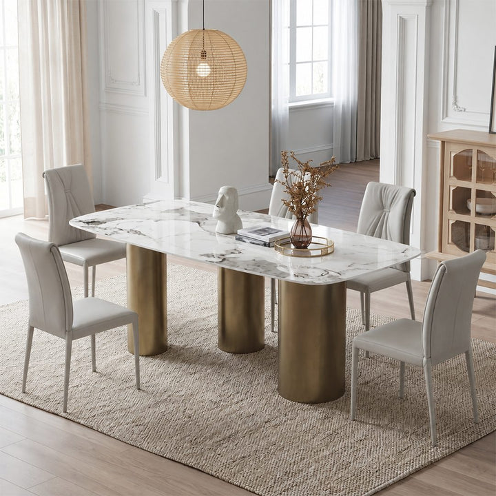 Mira Dining Table, Gold Base 产品图 10