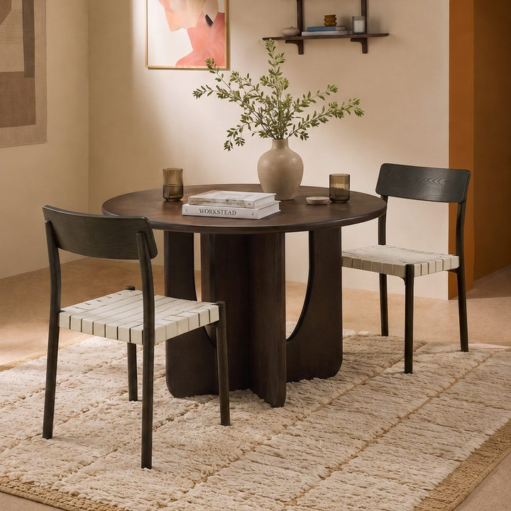 Eden Dining Chair, Black, Solid Wood & Linen 产品图 9