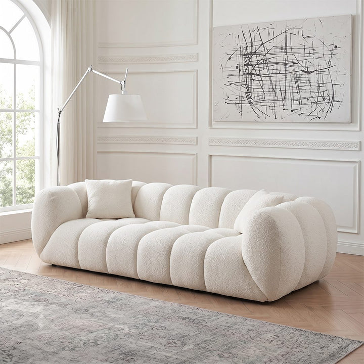 Randee BoBo Three Seater Sofa, White Boucle 产品图 12