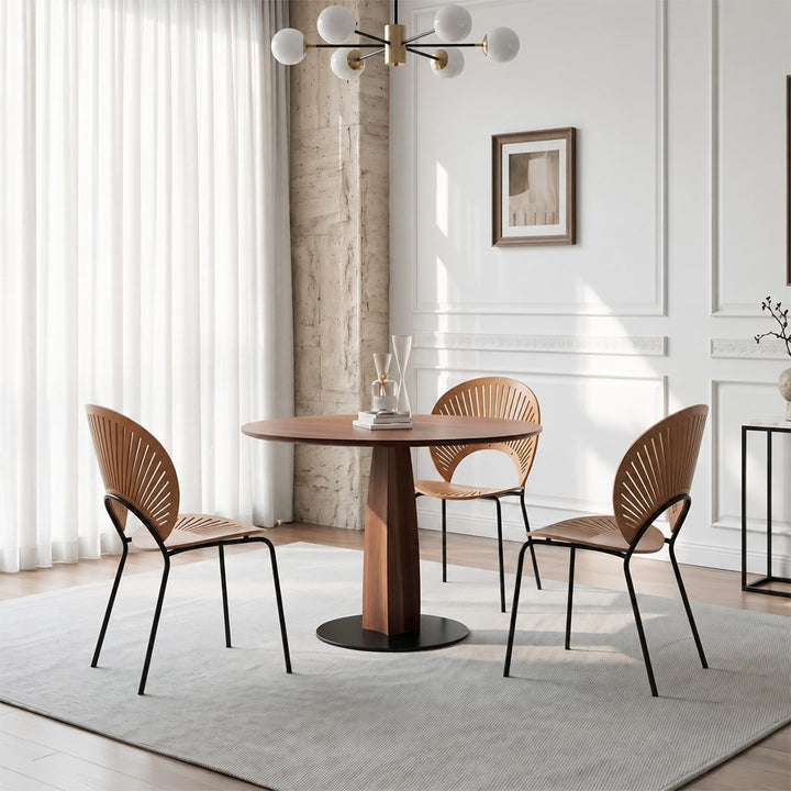 Seraphina Round Dining Table, Solid Wood 产品图 12