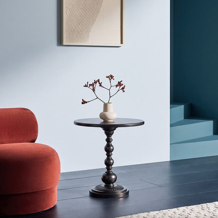 Xanthe Small Round Side Table, Black or White 产品图 8
