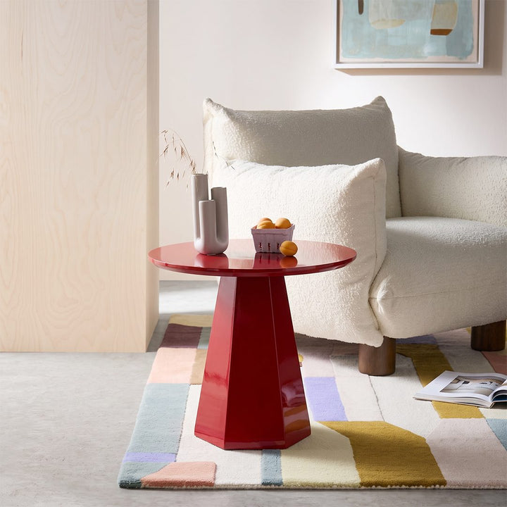 Melpomene Round Side Table, Red 产品图 9