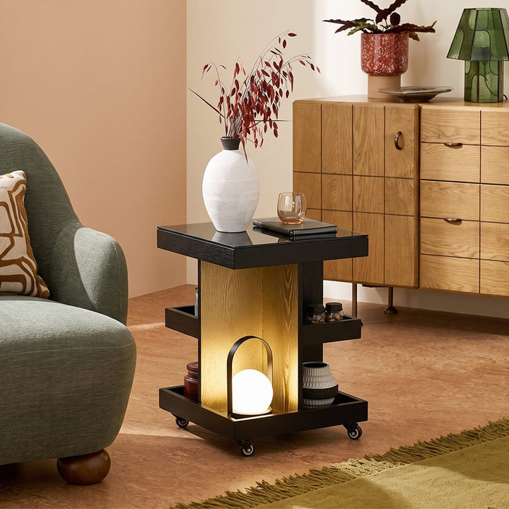 Cassandra Narrow Side Table, Black 产品图 12