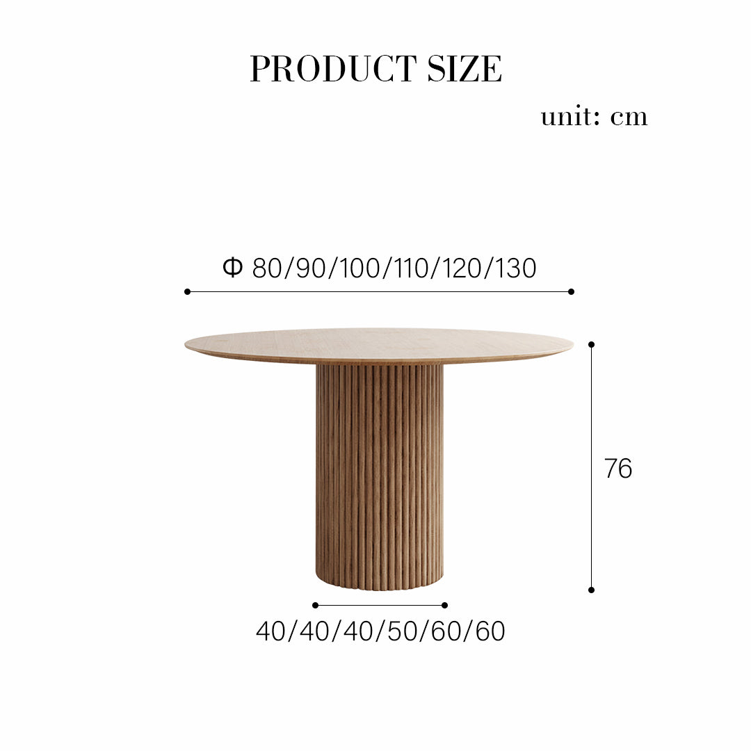 Ivar Round Dining Table, Oak Or Walnut