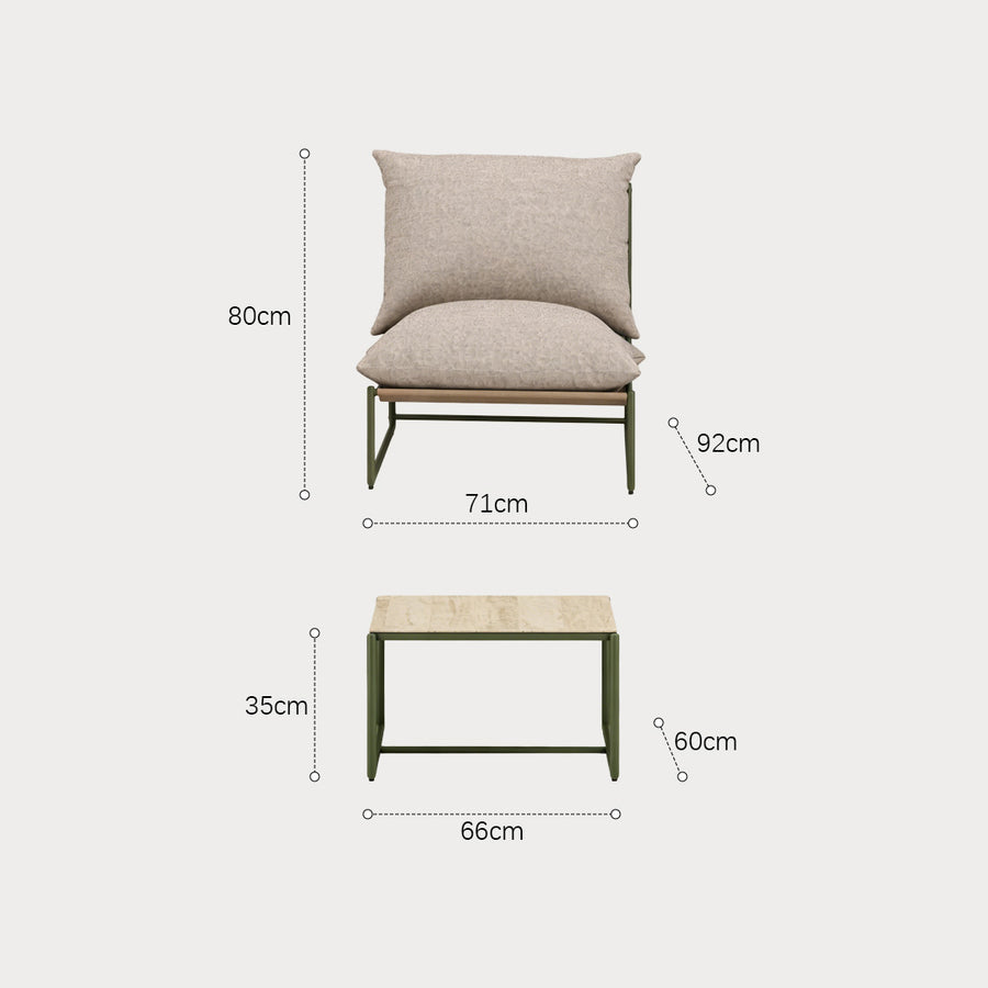 Eleanor outdoor sofa set in aluminium with garden furniture sofa set styling