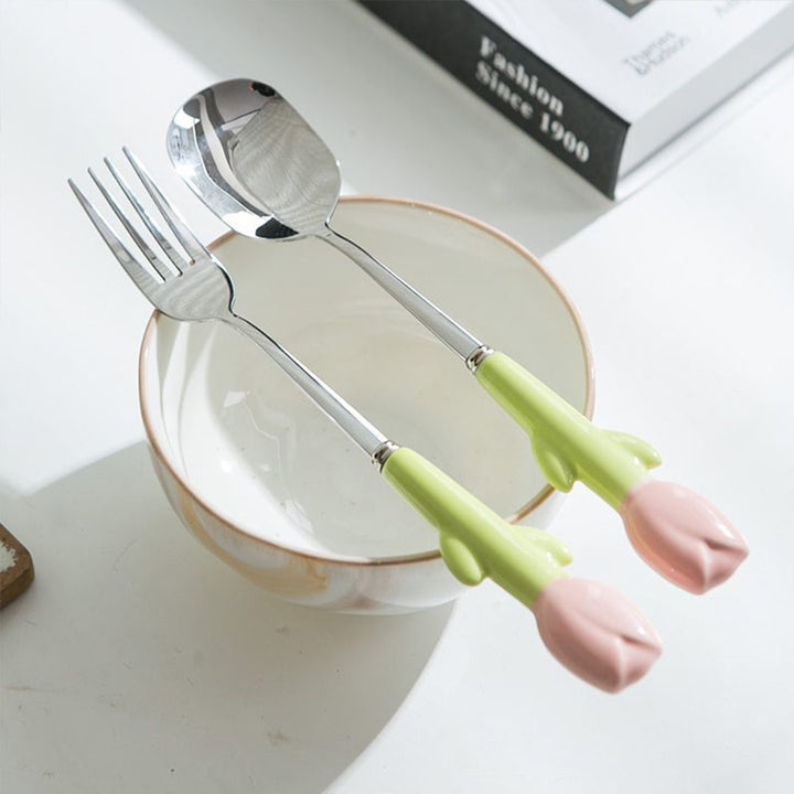 Floral Handle Cutlery Set
