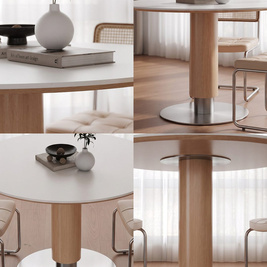 Caspian Round Dining Table detail view