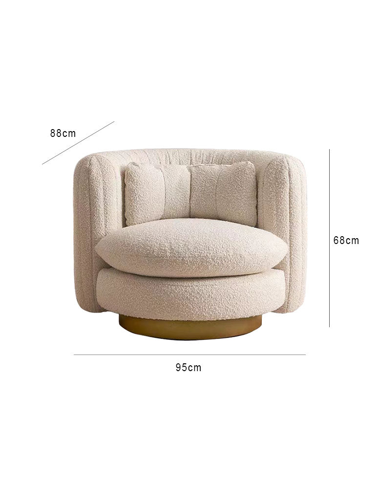Nova Swivel Armchair, Boucle