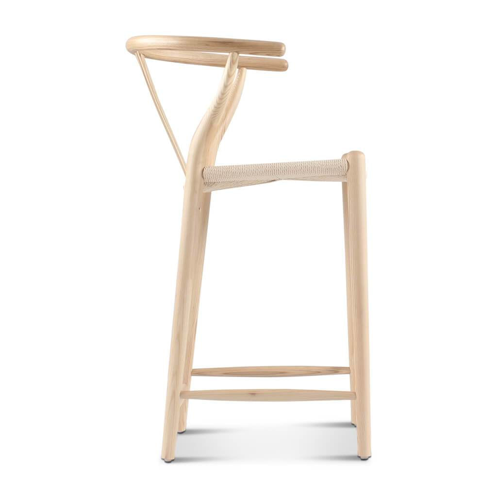 Wishbone Classical Bar Stool, Black Ash-DC Concept-Weilai Concept