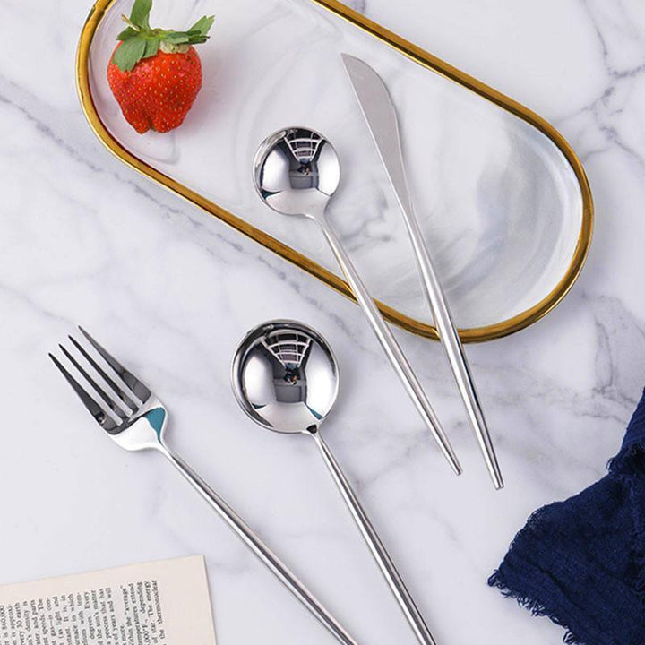 10 Piece Cutlery Set, Sliver-Weilai Concept-Weilai Concept