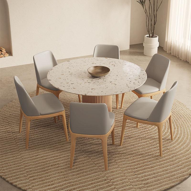 Sienna Round Dining Table, Premium Terrazzo And Wood Base - Weilai Concept
