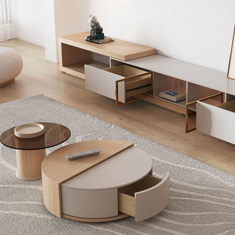 Ndre Nesting Coffee Table With TV Stand, Living Room Set - Weilai Concept