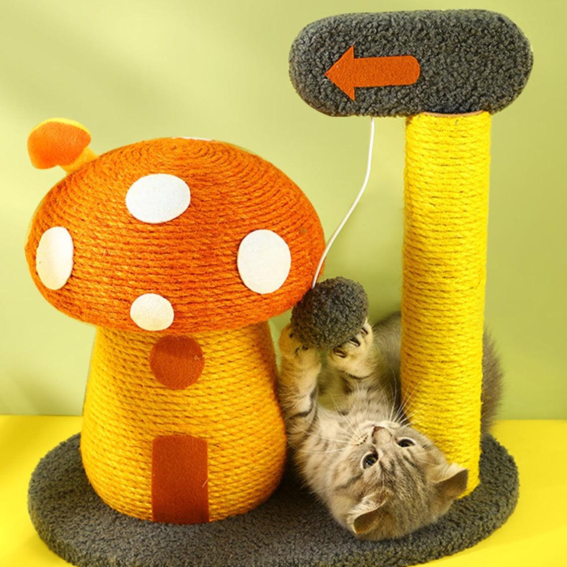 Flo's Mushroom House, Cat Toy, Hemp Rope-Weilai concept-Weilai concept